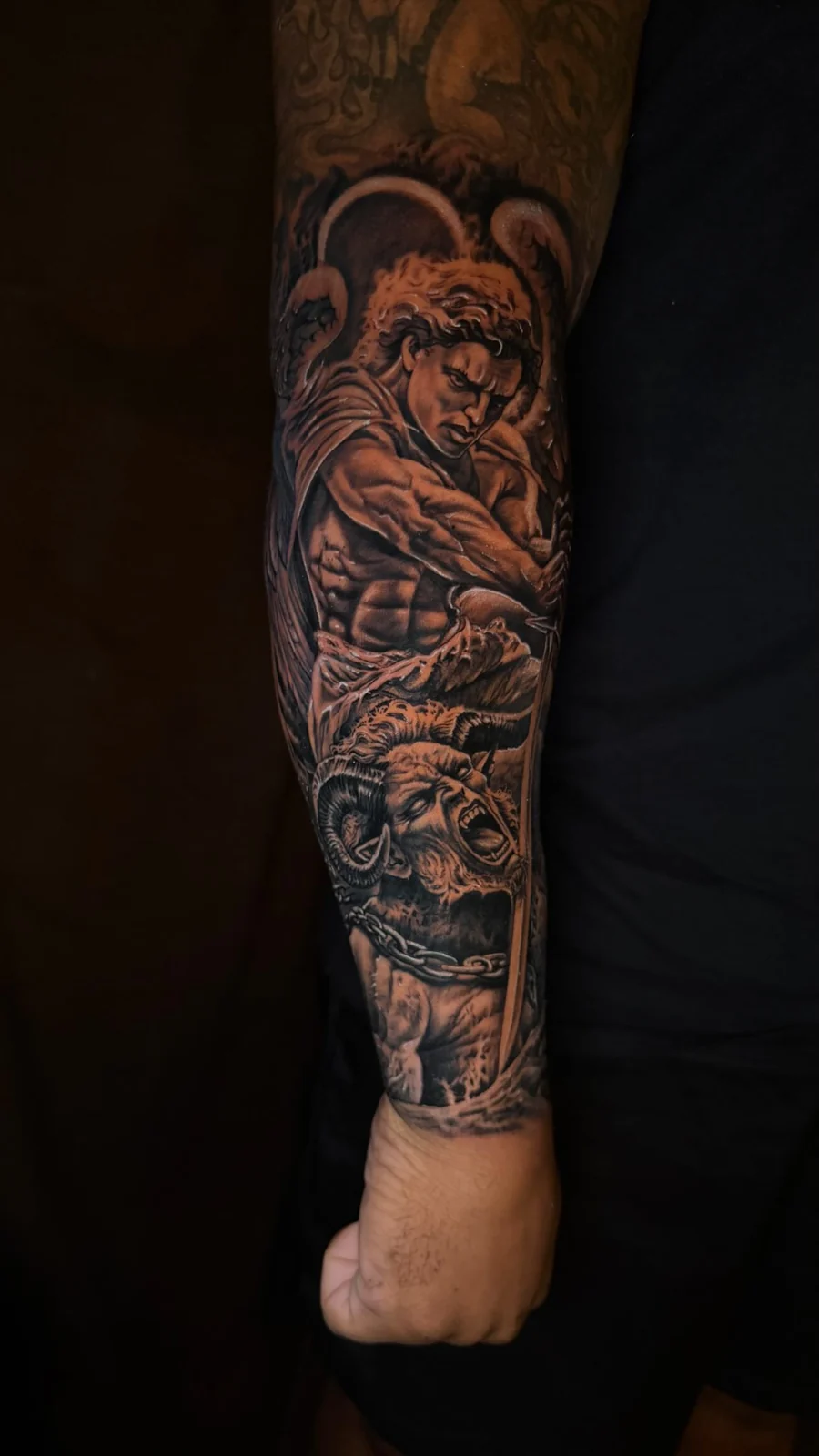 Black and gray illustrative sleeve by Marco
