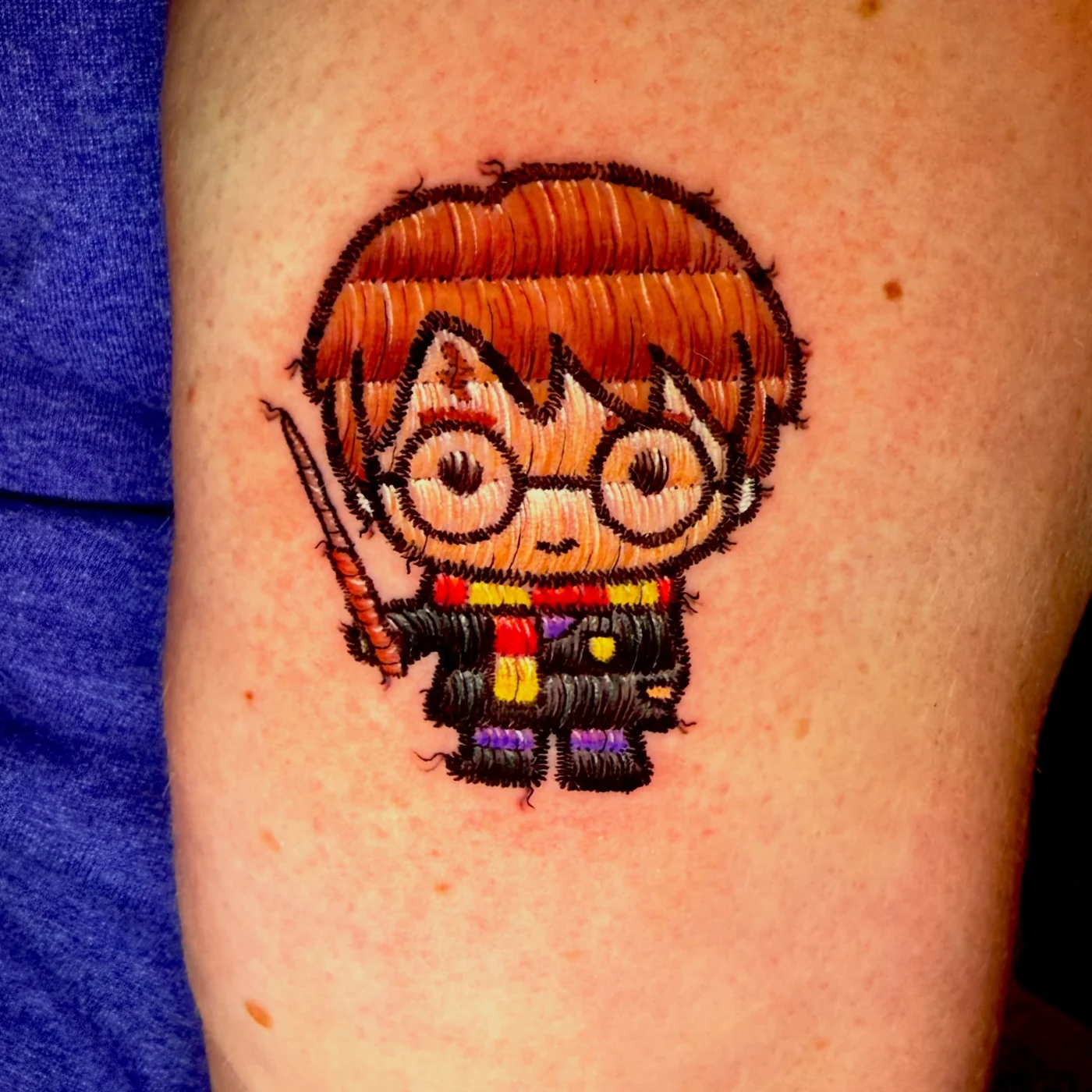 Harry Potter patchwork tattoo by Val
